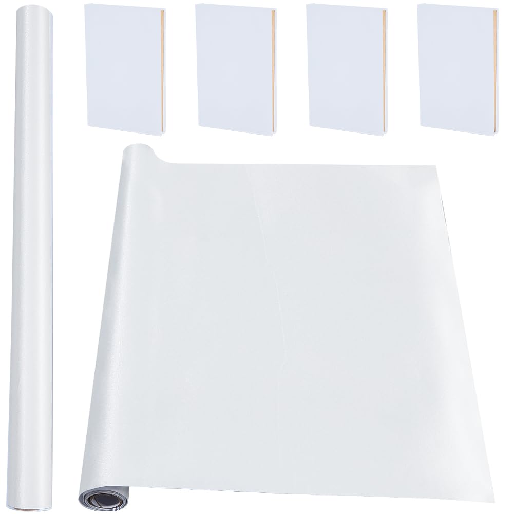 CRASPIRE 110 x 42cm Creamy White Book Cloth for Book Binding Nylon Fabric Surface Paper Backed A4-A8 Red Color Bookcover Books Album Scrapbooking DIY Covering Protector Bookcloth Bookbinding Supplies