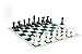 Quadruple Weight Tournament Chess Game Set - Chess Board Game with Staunton Ivory Chess Pieces, Green Silicone Chess Board