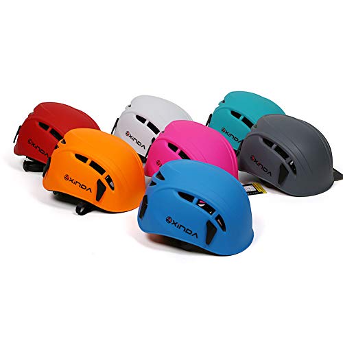 OUYAWEI Outdoor Climbing Safety Helmet Hard Surface Hat Adjustable Helmet for Rescue Construction Climbing Work Helmet Orange