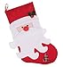Santa’s Beard Christmas Stocking by Clever Creations | Soft Plush Felted Cloth | Easy to Personalize | Fun Holiday Décor | Measures 16” Tall