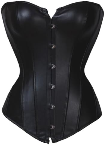 Wingler Corset Sexy Bustier Hot Corsets Fashion Faux Leather Boned Top