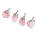 CrystalTears Pink Rose Quartz Irregular Handmade Raw Quartz Healing Crystal Pendant Necklace