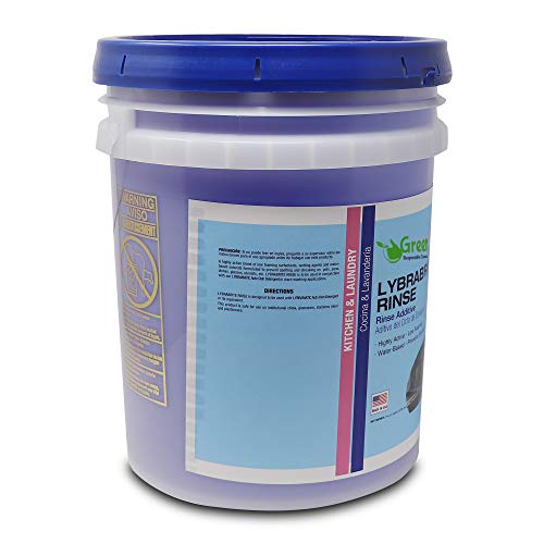 Lybrabrite Commercial Dishwasher Rinse Additive Aid & Agent [Ready-to-Use] for Industrial Machines, 5 Gallon Pail