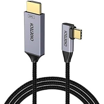 CHOETECH USB C to HDMI Cable(4K@60Hz), 6Ft USB Type C to HDMI Cable Braided Thunderbolt 3 Compatible with MacBook Pro/iPad Pro/MacBook Air 2018, iMac 2017, Surface Book 2, Samsung Galaxy S10/Note 9