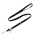 Wisdompro 10 Pack 22 inch Polyester Neck Lanyard with Detachable Buckle, String Loop and Metal Clasp for Keys, ID Badges, Phones, USB Flash Drives, Cruise Ship Cards - Black