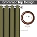 Utopia Bedding Blackout Curtains for Bedroom, Grommet Window Curtains 84 Inch Length 2 Panels Thermal Insulated Drapes for Living Room (Olive, 52W x 84L Inches)