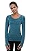 BAOMOSI Performance Women's Ultimate Yoga Long-Sleeve Run Tee Shirt LightSeaGreen L