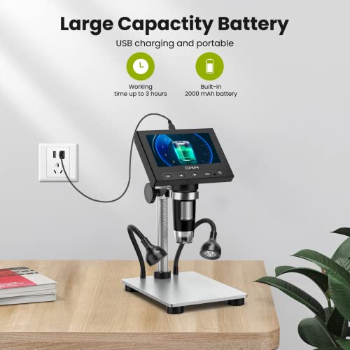 Coin Microscope 1000X 4.3 Inch LCD Digital Microscope with 32GB Card