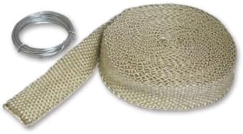 Amazon エキゾーストマフラー サーモ バンテージ 耐熱 断熱材 幅25mm 長さ5m やけど防止 マフラーのアクセント アイボリー マフラーカバー 車 バイク