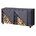 SONGMICS Heavy Duty Log Rack Waterproof Firewood Cover 8ft UGLC96GY, Gray primary