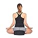 Incline Fit Buckwheat Filled Round Meditation Cushion, Black
