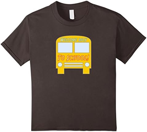 unisex-child Welcome Back To School Bus T-Shirt 10 Asphalt