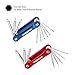 WORKPRO 17-piece Folding Hex Key Set SAE/Metric Aluminum Cover Blue and Red