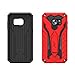 Zizo STATIC Series compatible with Samsung Galaxy S7 Case Military Grade Drop Tested with Built In Kickstand RED BLACK
