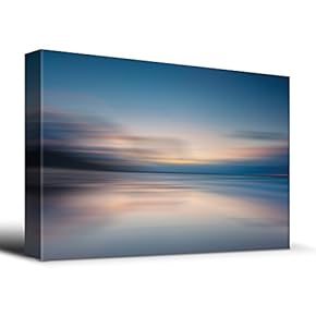 Sunrise Golden Hour Calm Lake - Canvas Art Home Art - 12x18 inches