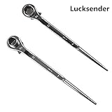 BLUECELL Silver 19/22mm Scaffold Podger Ratchet Spanner Site Ratcheting Socket Wrench