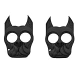 LouisaStore Brutus the Bull Dog Self Defense Keychain, Black, 2 Pack (2Dog)