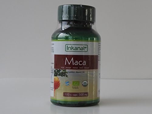 Red Maca capsules (100 x 500 mg). Organic Maca Powder in capsules.