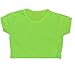 New Tween Kids Girls Neon Fluorescent Plain Short Sleeves Crop Belly Tops Dance Wear Gymnastic Fancy Dress AGE: 5 -13 YEARS