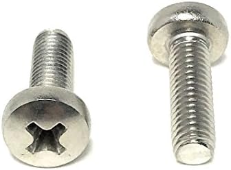 M5-0.8 x 16 Stainless Steel Phillips Pan Head Machine Screw DIN7985 A2 M5x16 (25 Pieces)