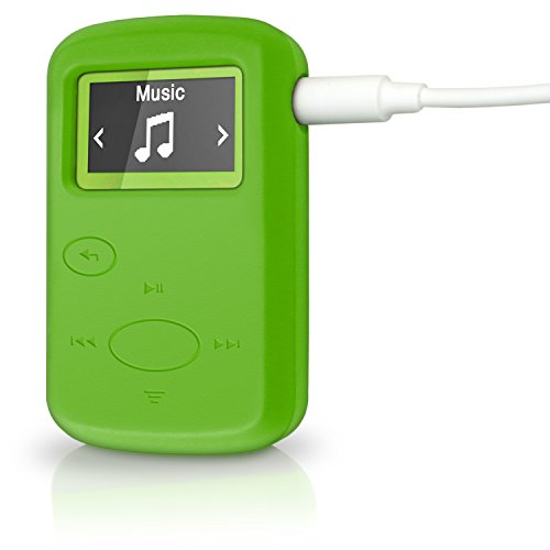 igadgitz U4293 Silicone Gel Skin Cover Case Compatible with Sandisk Sansa Clip Jam MP3 SDMX26-008G (2015) - Green