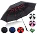 Golf Umbrella by Repel with Triple Layered Reinforced Fiberglass Ribs Adorned in Red Paint, 60" Vented Double Canopy with Teflon Coating, Auto Open (Black)