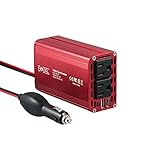 Foval 300W Power Inverter DC 12V to 110V AC Converter with 4.8A Dual USB Car Charger
