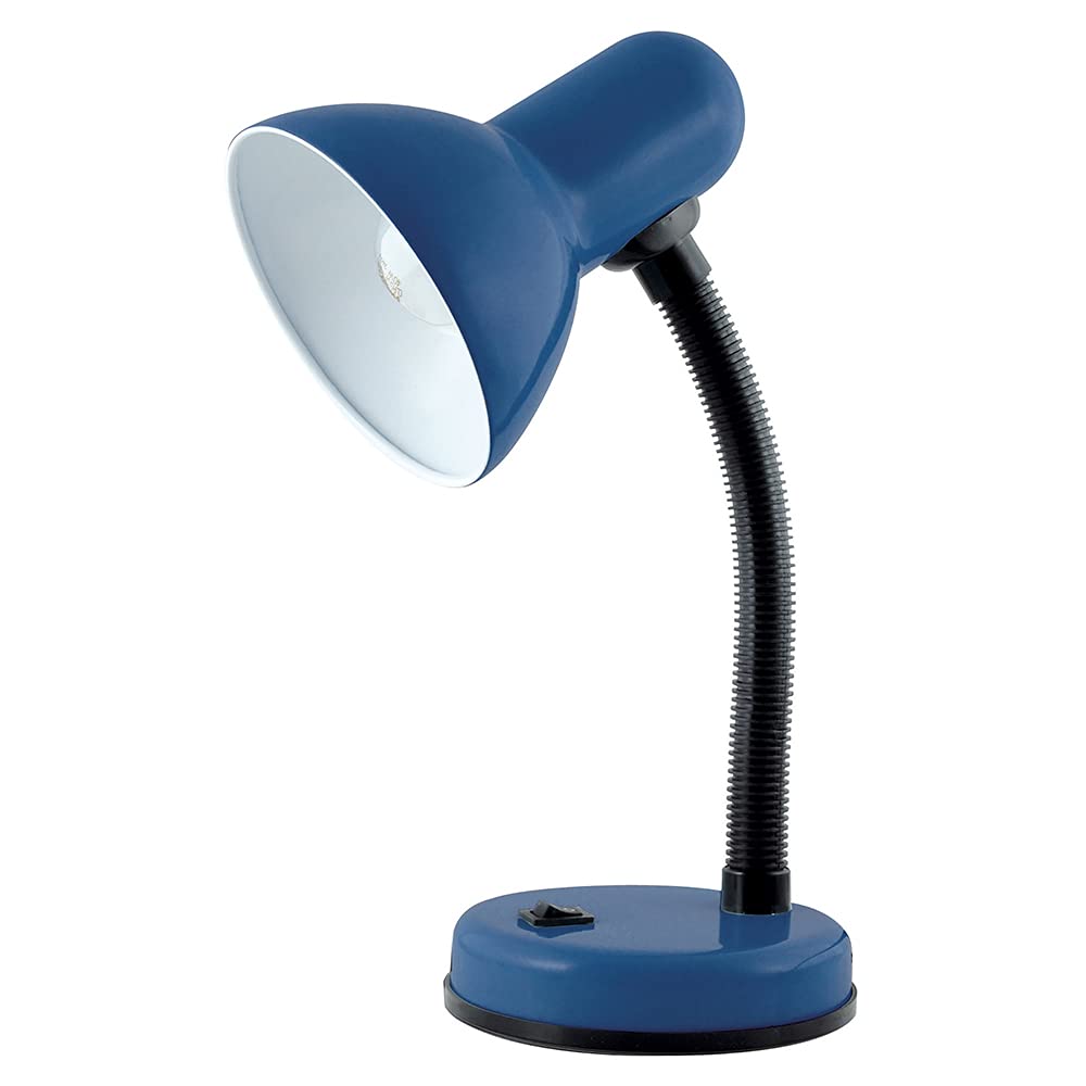 HOMELIFE 35w 'Classic' Flexi Desk Lamp with Versatile Flexible Neck - Integral On/Off Switch - Approx. 34cm Height - L958NB - Midnight Blue — image 1