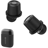 Rowkin Ascent Micro True Wireless Earbuds Headphones: 17+ Hours Bluetooth 5 Smallest Earphones &amp; USB-C Charging Case. Deep Bass Sound Headset Mic &amp; Noise Reduction Android Samsung &amp; iPhone (Black)