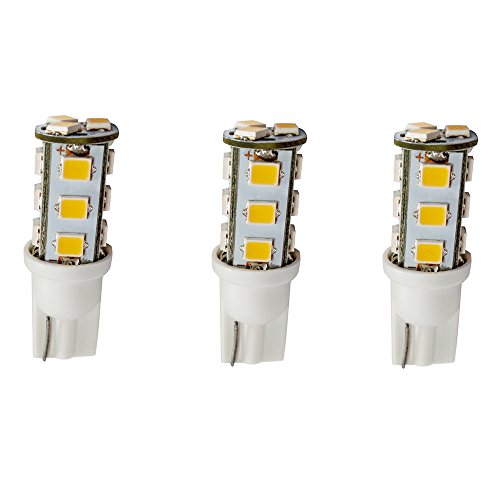 Arrownine T5 Wedge LED Bulb 7W Halogen Bulb Equivalent 12V AC/DC for Indoor Cabinet Desk Lighting and Landscape Pathway Step Lighting Fixtures Pack of 3 (Soft Warm White 2700K)