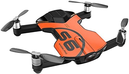 Wingsland S6 Outdoor Edition Ultra-compact Pocket Size Premium RC Quadcopter FPV Drone with 4K HD Camera - App Control - Auto Return - Black Orange