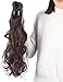 18″ 21″ Straight Curly Synthetic Clip in Claw Ponytail Hair Extension Synthetic Hairpiece 150g with a jaw/Claw Clipthumb 3