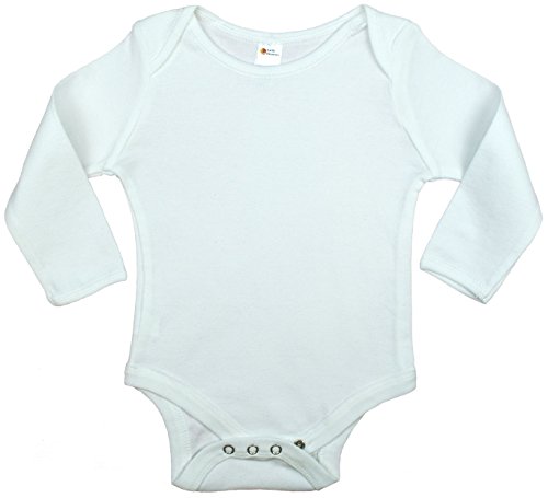 Earth Elements Baby Long Sleeve Bodysuit 12-18 Months White