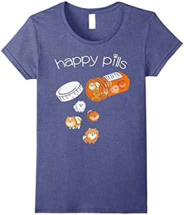 Women's Pomeranian Happy Pills XL Heather Blue