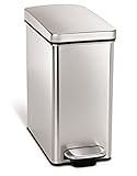 simplehuman Profile Step Trash Can, Stainless Steel, 10 L / 2.6 Gal (Misc.)