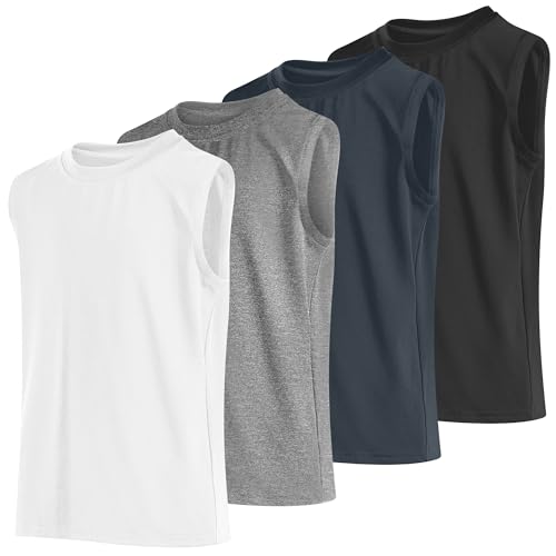 Cooraby Boys 4 Pack Workout Tank Top