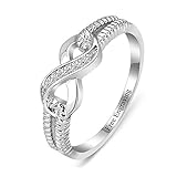 Lam Hub Fong Personalized Infinity Friendship Rings BFF Rings for Women Sisters Rings Name Rings Promise Rings for Her Valentines Day Jewelry for Women