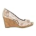 Toms Women's Black Denim Stella Peep-Toe 10009763
