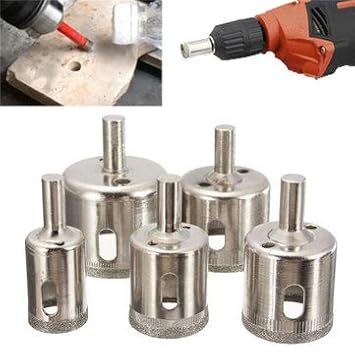 Generic 5Pcs 20-42Mm Diamond Hole Saw Drill Bit Set For Tile Glass Marble Granite Cutting