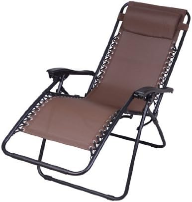 Outsunny Zero Gravity Chair Folding Lounge Recliner Patio Pool