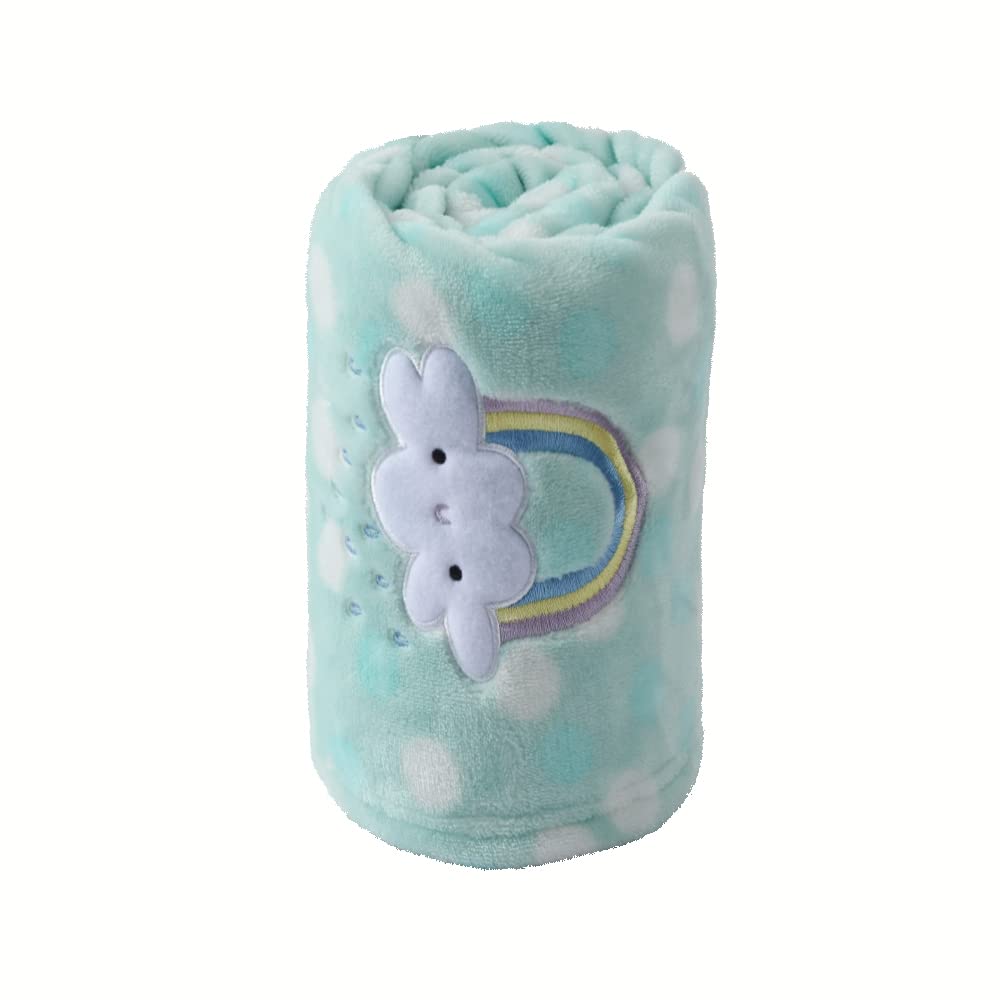Photo 1 of CREVENT 30"X40" Lightweight Fuzzy Fluffy Warm Plush Baby Blanket for Infant Toddler Newborn Unisex Crib Cot Stroller - Green Rainbow Unisex