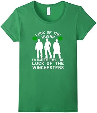 Womens luck of the winchesters Tshirt Medium Grass