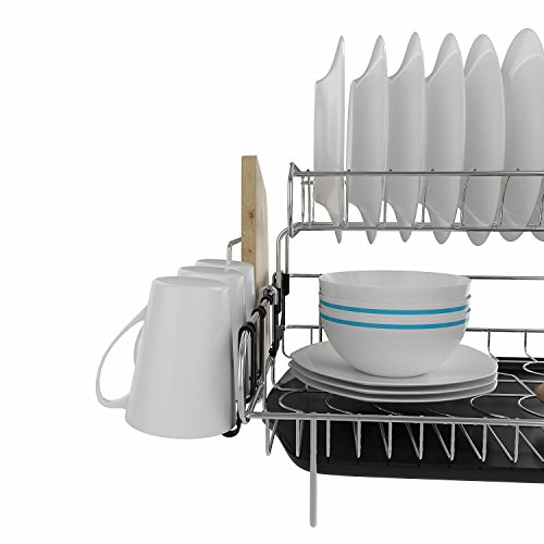 image for Mewalker 2 Tier Dish Drying Rack 304 Stainless Steel Professional Dish