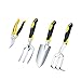 VILIVIT Gel Grip Garden Tools – 4 Piece Plant Care Gardening Hand Tool Sets with Aluminum Heads Ergonomic Handles – Trowel Cultivator Pruner and Weeding Fork Kitthumb 1