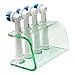 Seemii Electric Toothbrush Head Holder Head Stand Holds 1, 2, 3 or 4 Electric Toothbrush Heads, Clear Green Acrylic 4 Head Holder, Fits Oral-B Heads (Does not fit iO Heads)