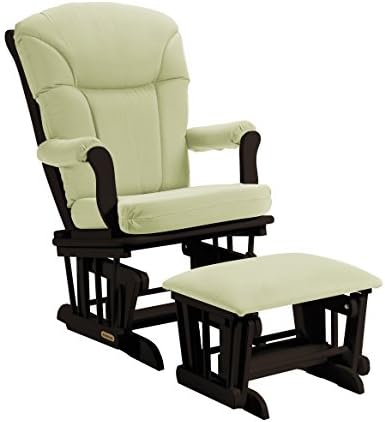 Shermag Combo Glider Chair and Ottoman, Espresso Lichen