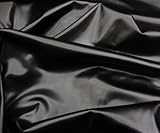 Black 2 Way Stretch Vinyl Clothing Fabric Per Yard 58