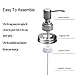 Flecom Mason Jar Soap Dispenser Lids, Stainless Steel Mason Jars Pump Lid and Soap Pump for Bathroom Accessories Rust Proof (3 Pack No Jars)
