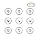 Pandahall 100PCS 20x5mm Flat Round Platinum Brass Snap Button Cabochon Settings Tray 18mm