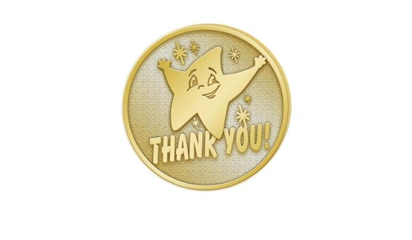 Amazon Com Thank You Gold Lapel Pins Thank You Gold Star Award Pin 1 Pack Clothing Shoes Jewelry